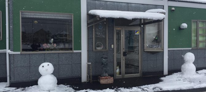 駐車場の雪かき